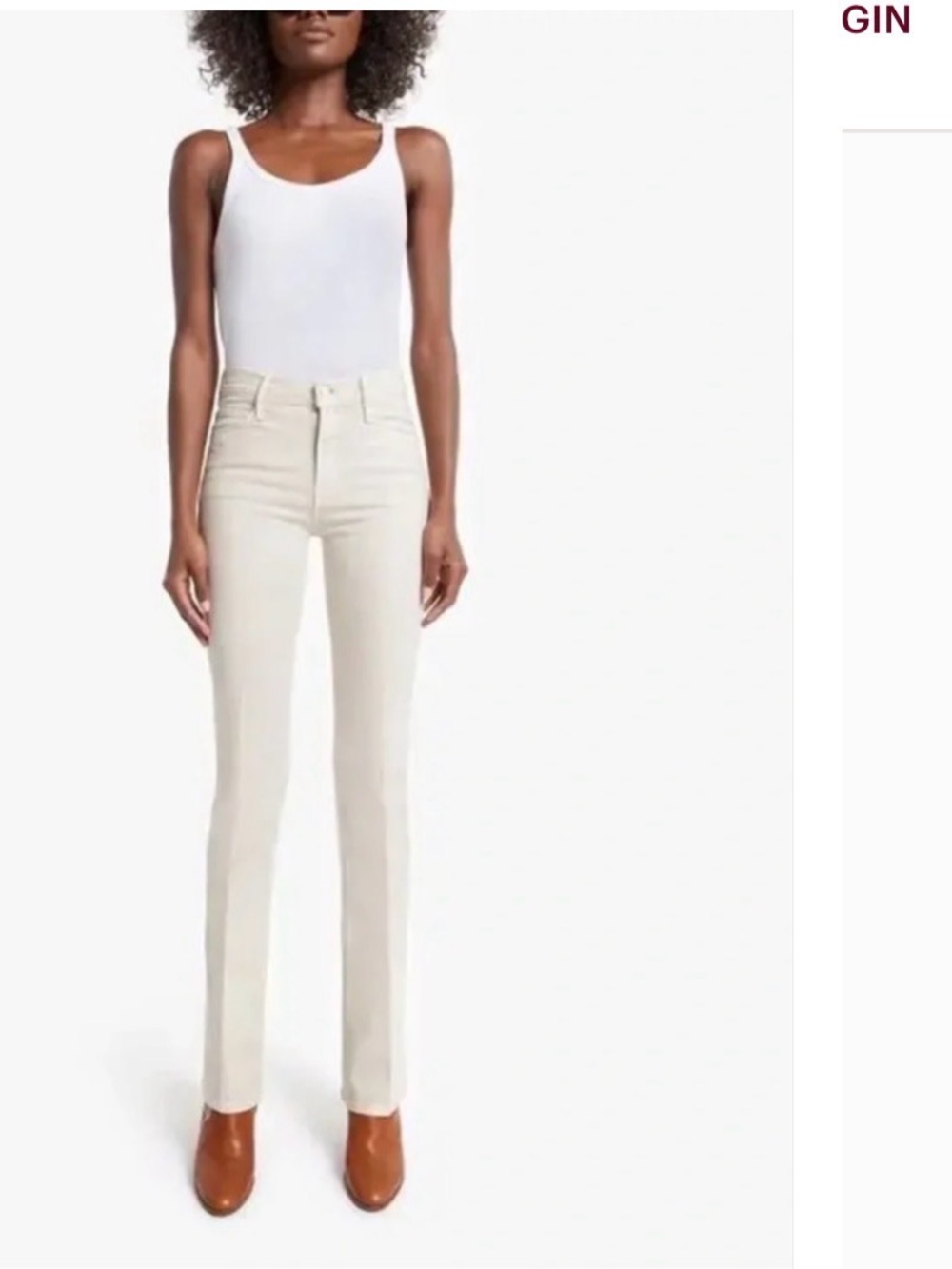 MOTHER The Runaway Toasted Ivory Denim Jeans Straight Leg Size 28